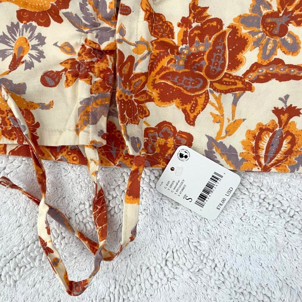 FREE PEOPLE Summer Of Love TOP Bandeau CONVERTIBLE TOP NATURAL ORANGE S - Picture 12 of 16